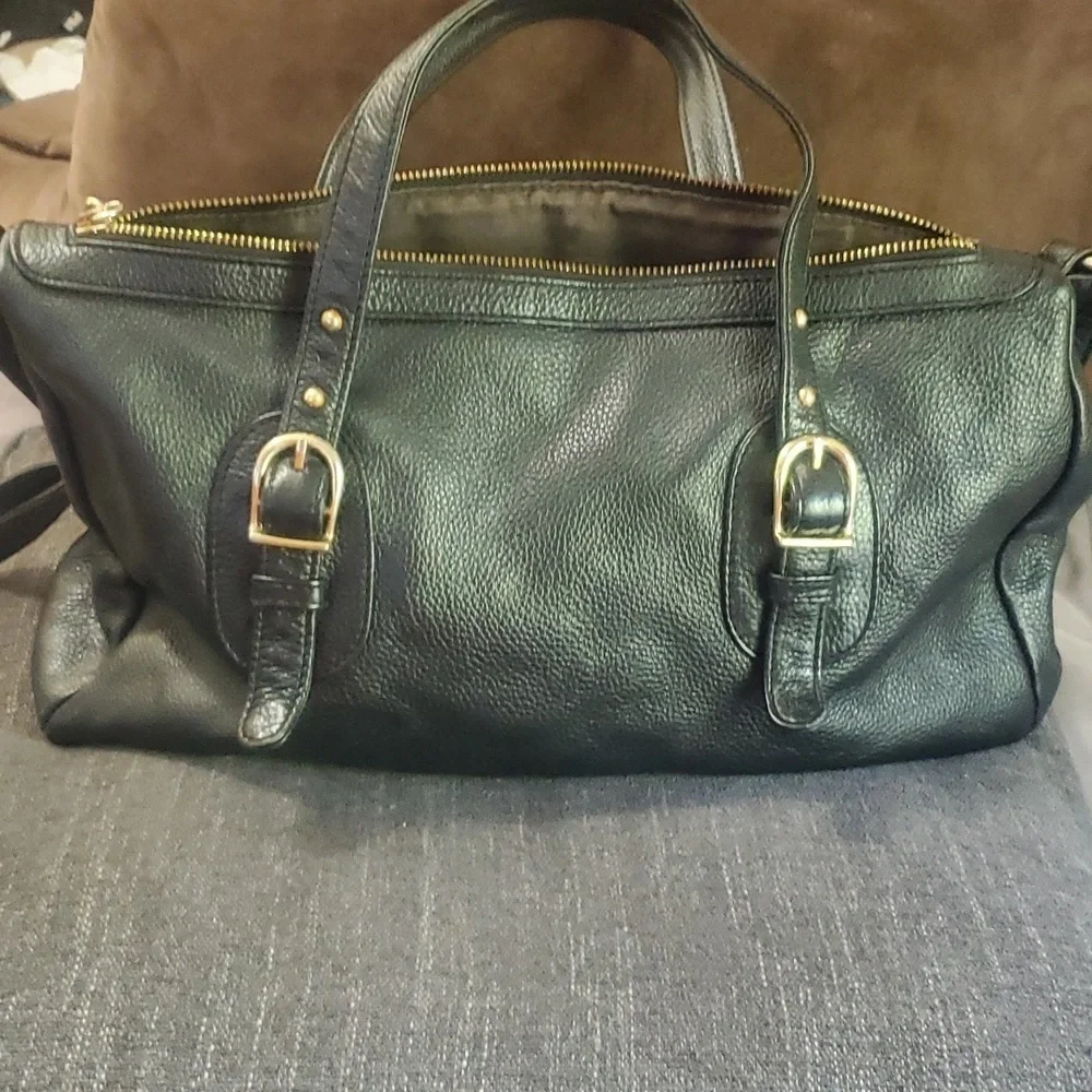 Authentic Black Genuine Leather Onna Ehrlich Bag